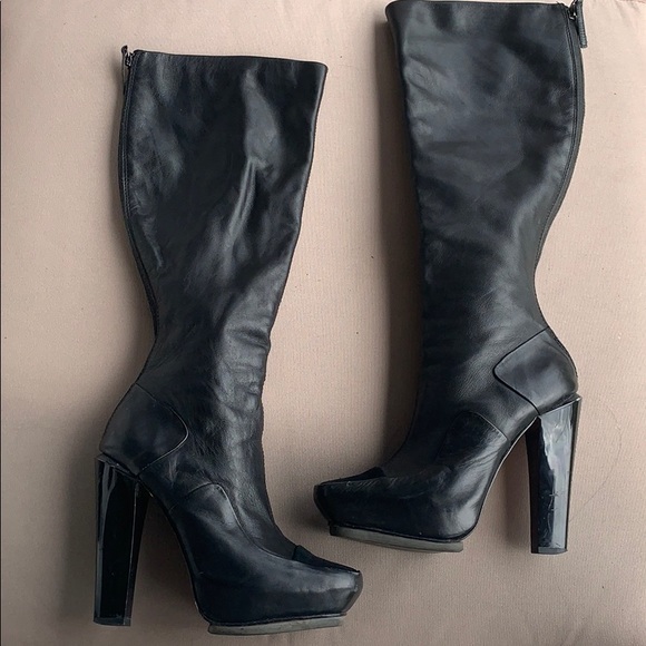 L.A.M.B. Shoes - L.A.M.B Navigator platform leather boots